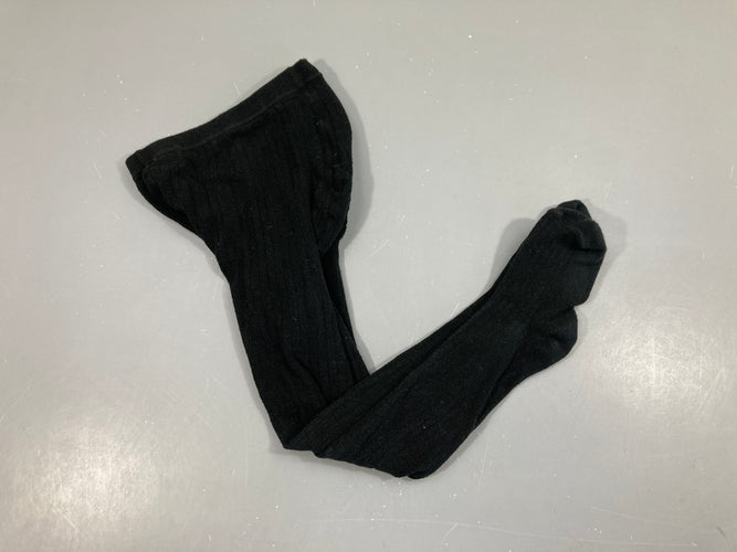 Paire de collants noir côtelés, 4-6a, moins cher chez Petit Kiwi