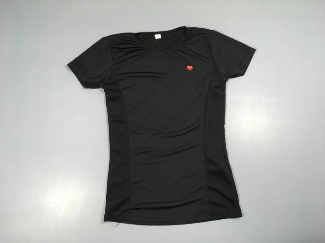 T-shirt m.c noir de sport, moins cher chez Petit Kiwi