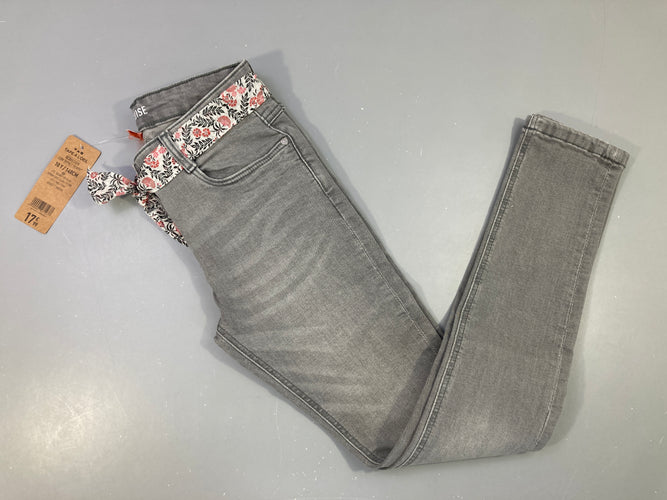 NEUF Jean gris Skinny Louise, moins cher chez Petit Kiwi
