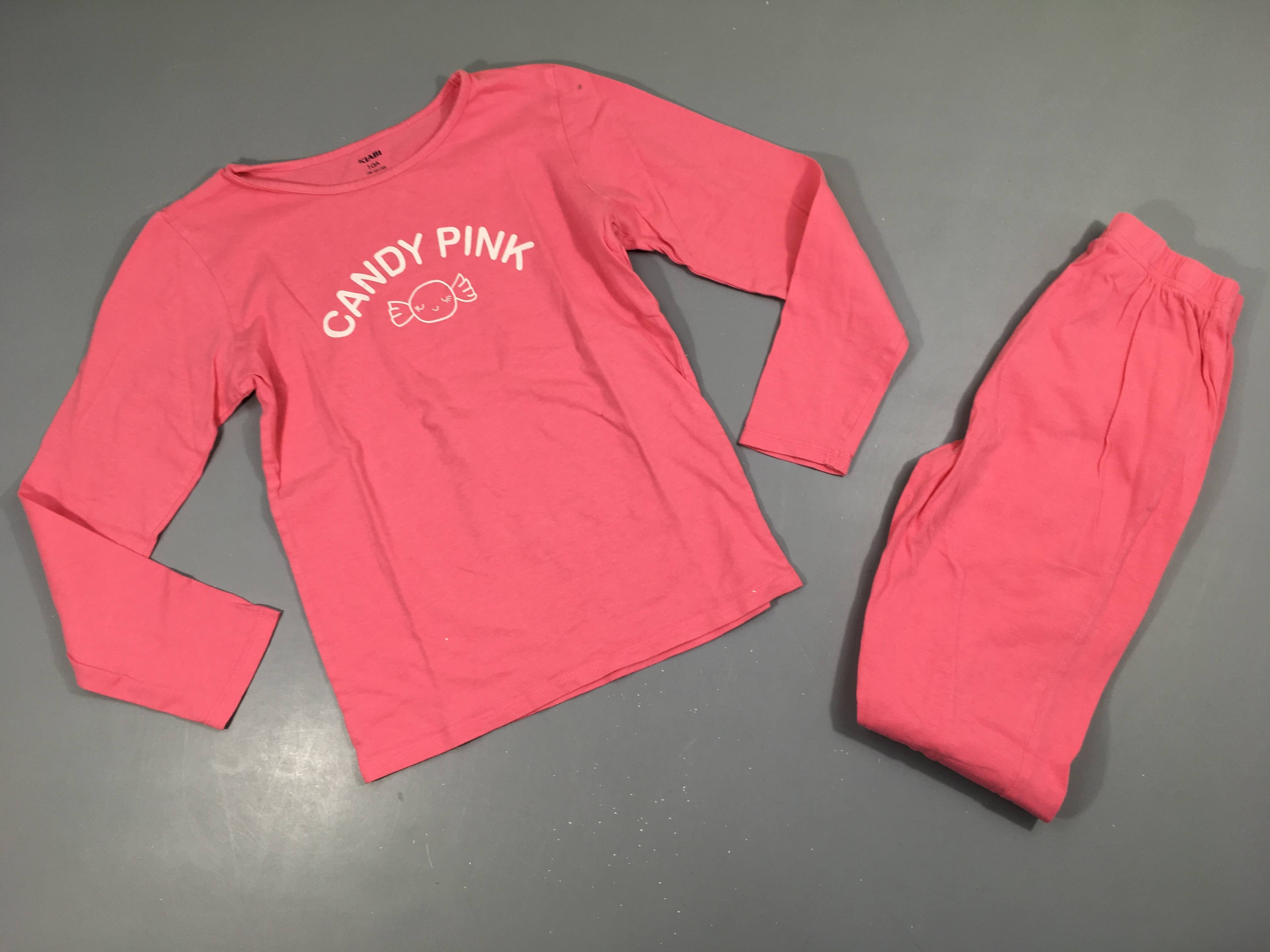 Pyjama 2pcs jersey rose Candy Pink