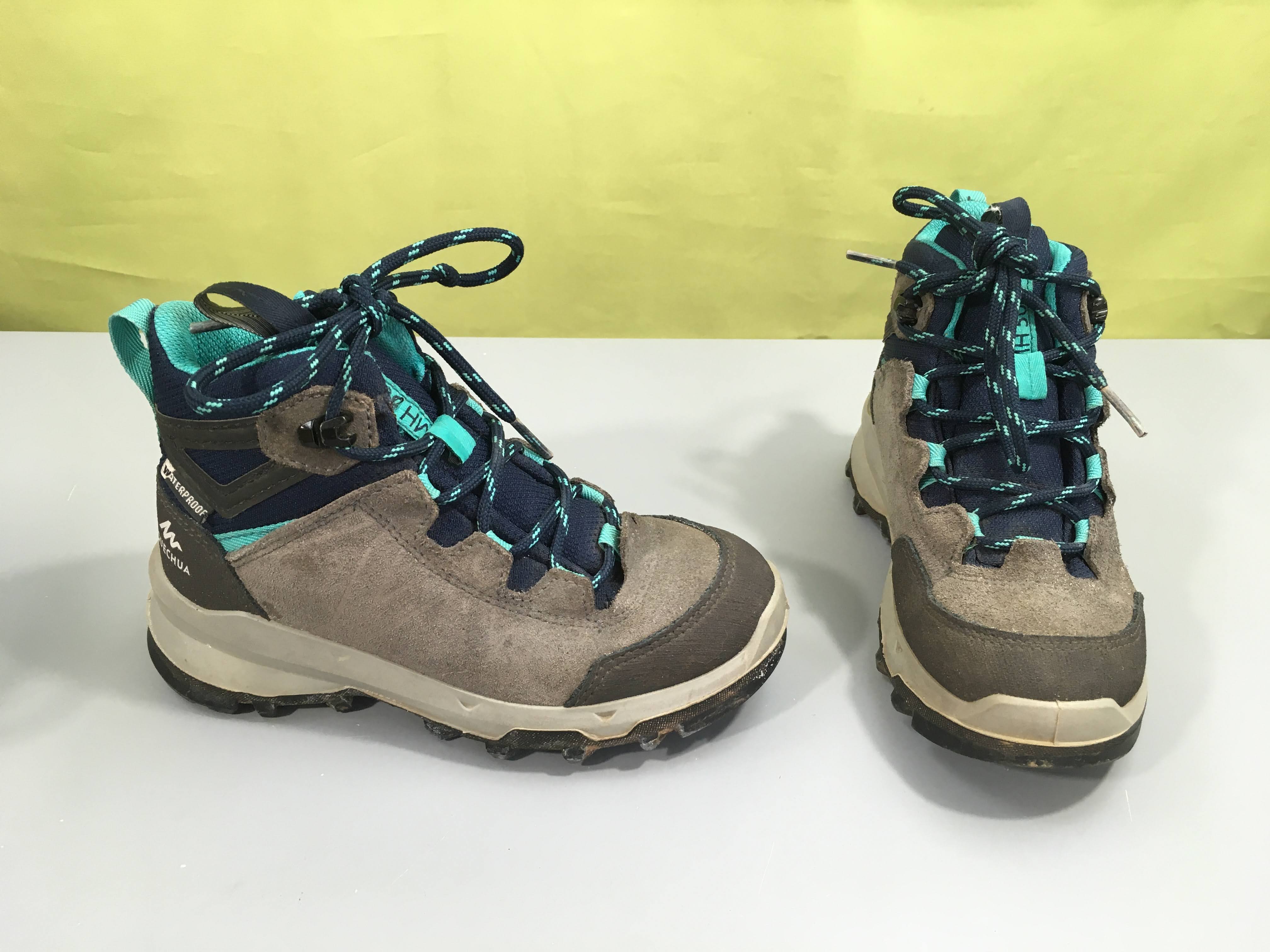 Bottines de randonnées Waterproof gris-turquoise