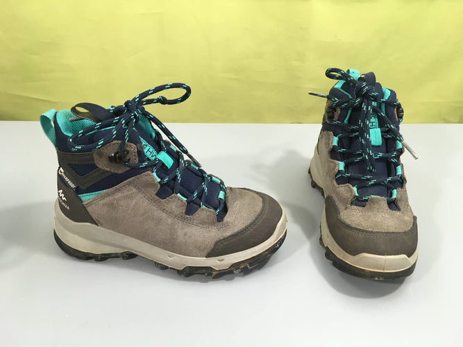 Bottines de randonnées Waterproof gris-turquoise, moins cher chez Petit Kiwi