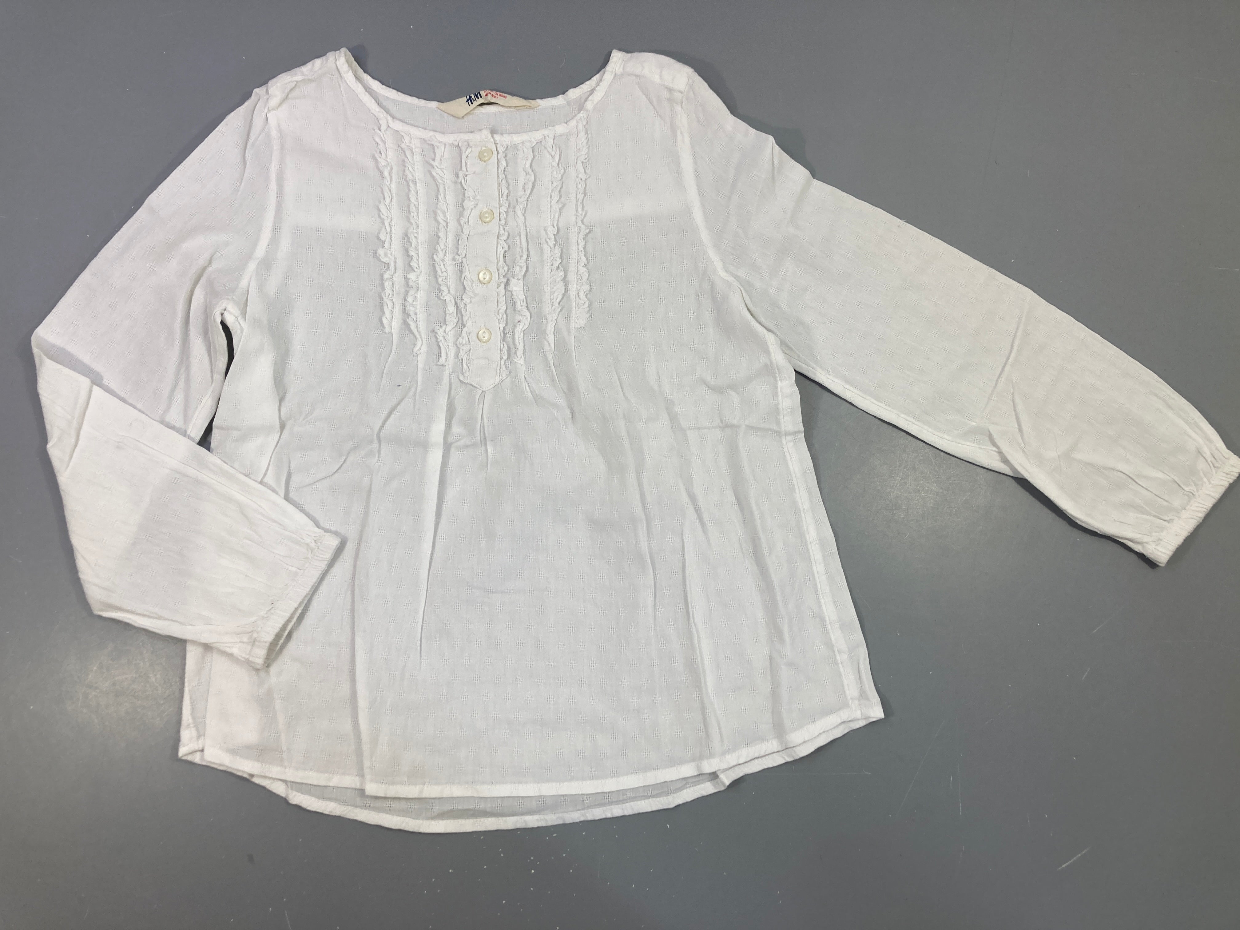 Blouse m.l blanche froufrous