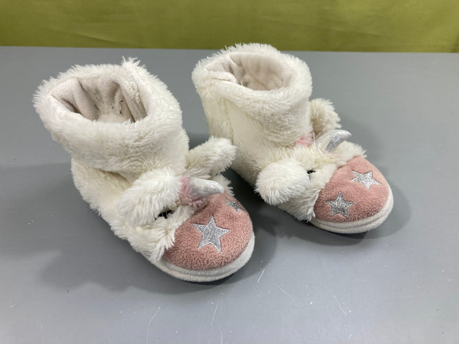 Pantoufles fausse fourrure licorne, 30, SAXO BLUES, moins cher chez Petit Kiwi