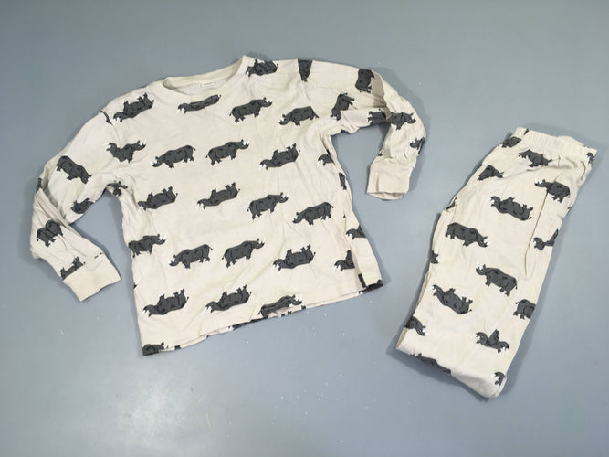 Pyjama 2pcs jersey beige rhino, moins cher chez Petit Kiwi