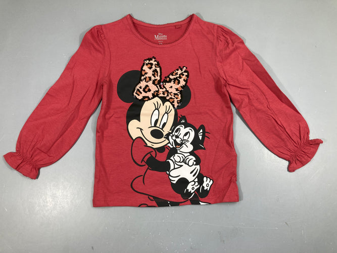 T-shirt m.l rose Minnie sequins réversibles, moins cher chez Petit Kiwi