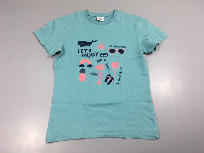 T-shirt m.c turquoise baleine Aloha, moins cher chez Petit Kiwi