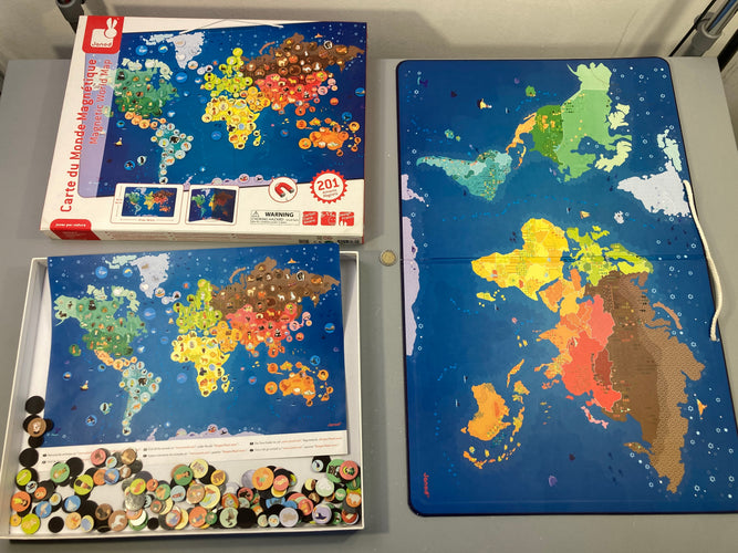 Complet, carte du monde magnétique, moins cher chez Petit Kiwi