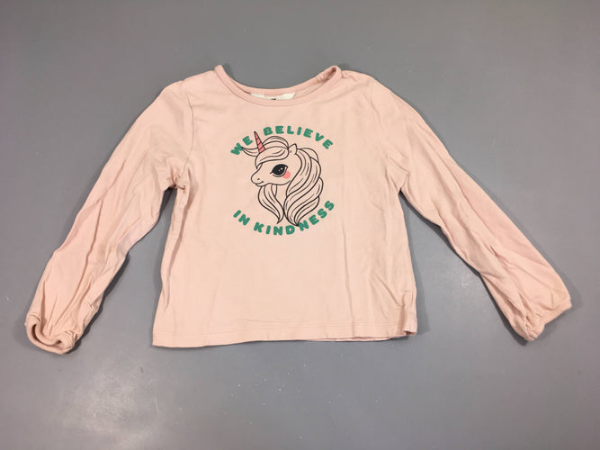 Sweat léger rose pâle Licorne, moins cher chez Petit Kiwi
