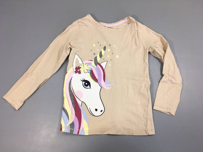 T-shirt m.l beige licorne, moins cher chez Petit Kiwi