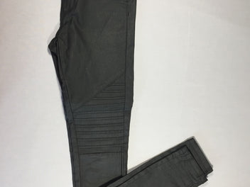 ONLY - Pantalon noir - style toile enduite élastique - S/32