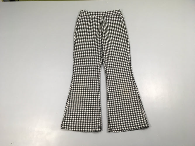 Pantalon molleton flare à carreaux gris-noir-Bouloché, moins cher chez Petit Kiwi