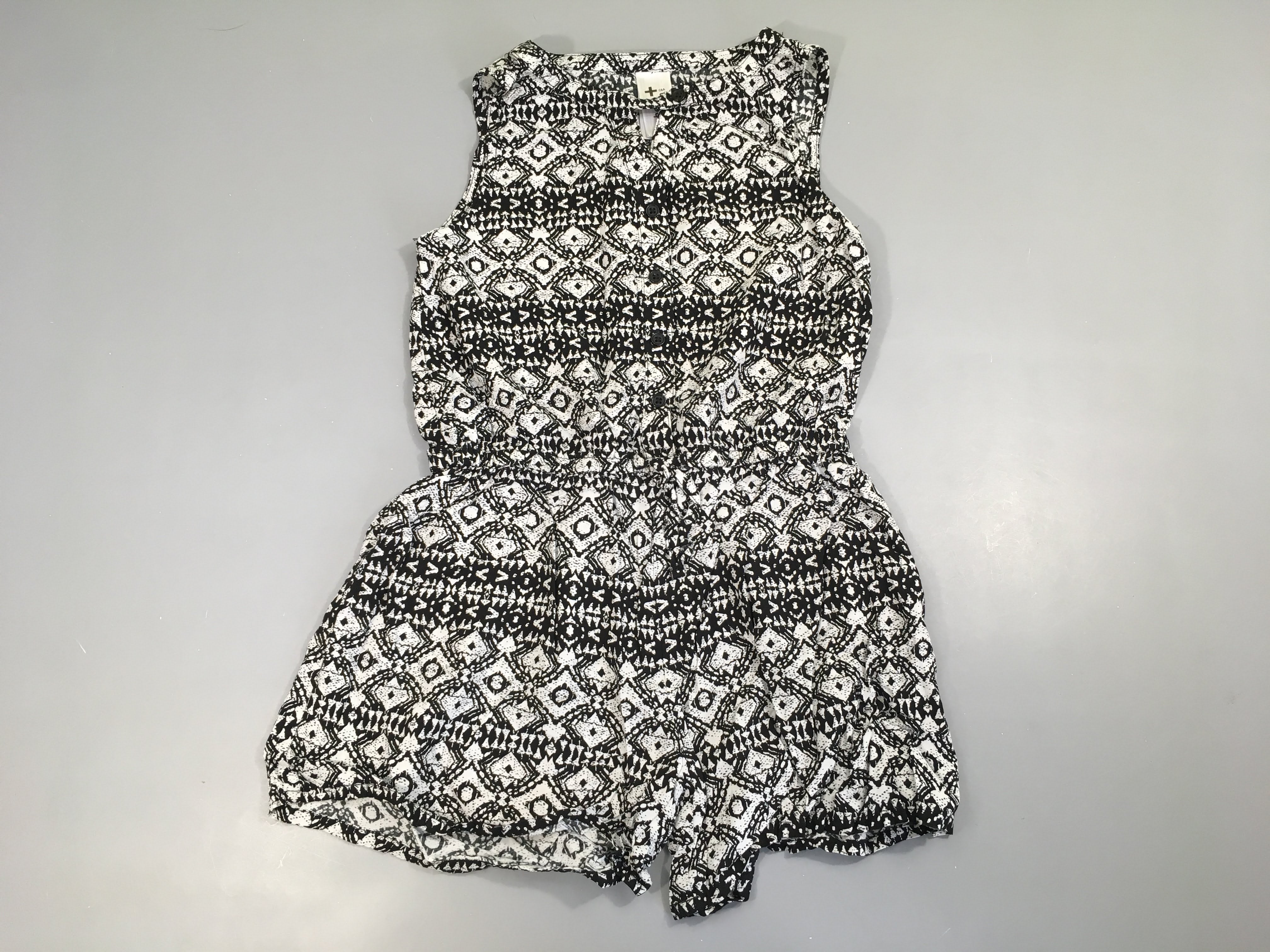 Combishort noir&blanc motifs losanges