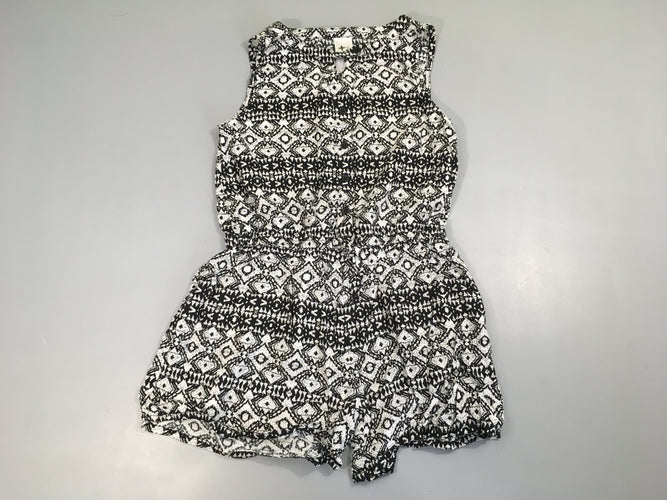 Combishort noir&blanc motifs losanges, moins cher chez Petit Kiwi