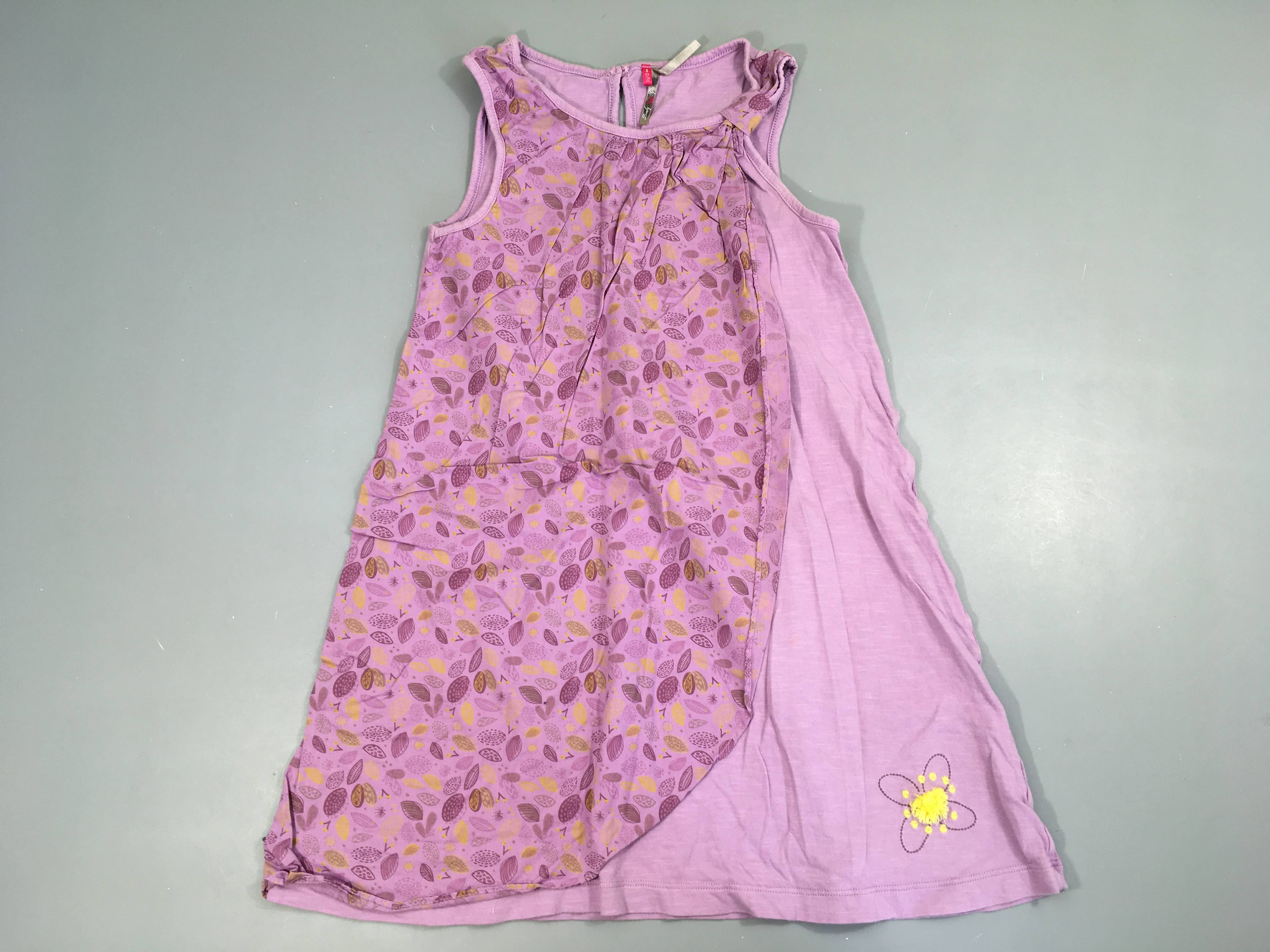 Robe s.m jersey parme fruits effet superposé