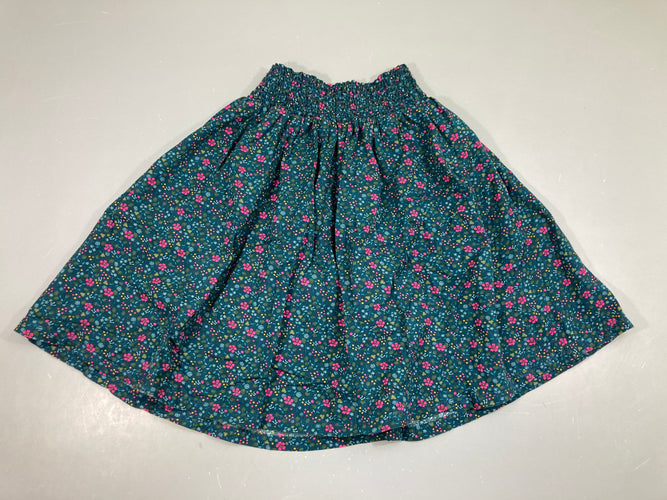 Jupe verte fleurs, moins cher chez Petit Kiwi