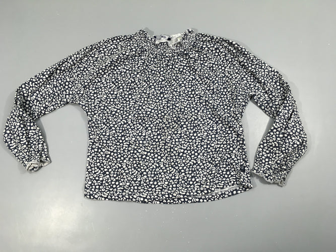 T-shirt m.l bleu foncé motifs blanc col montant s.mocks, moins cher chez Petit Kiwi