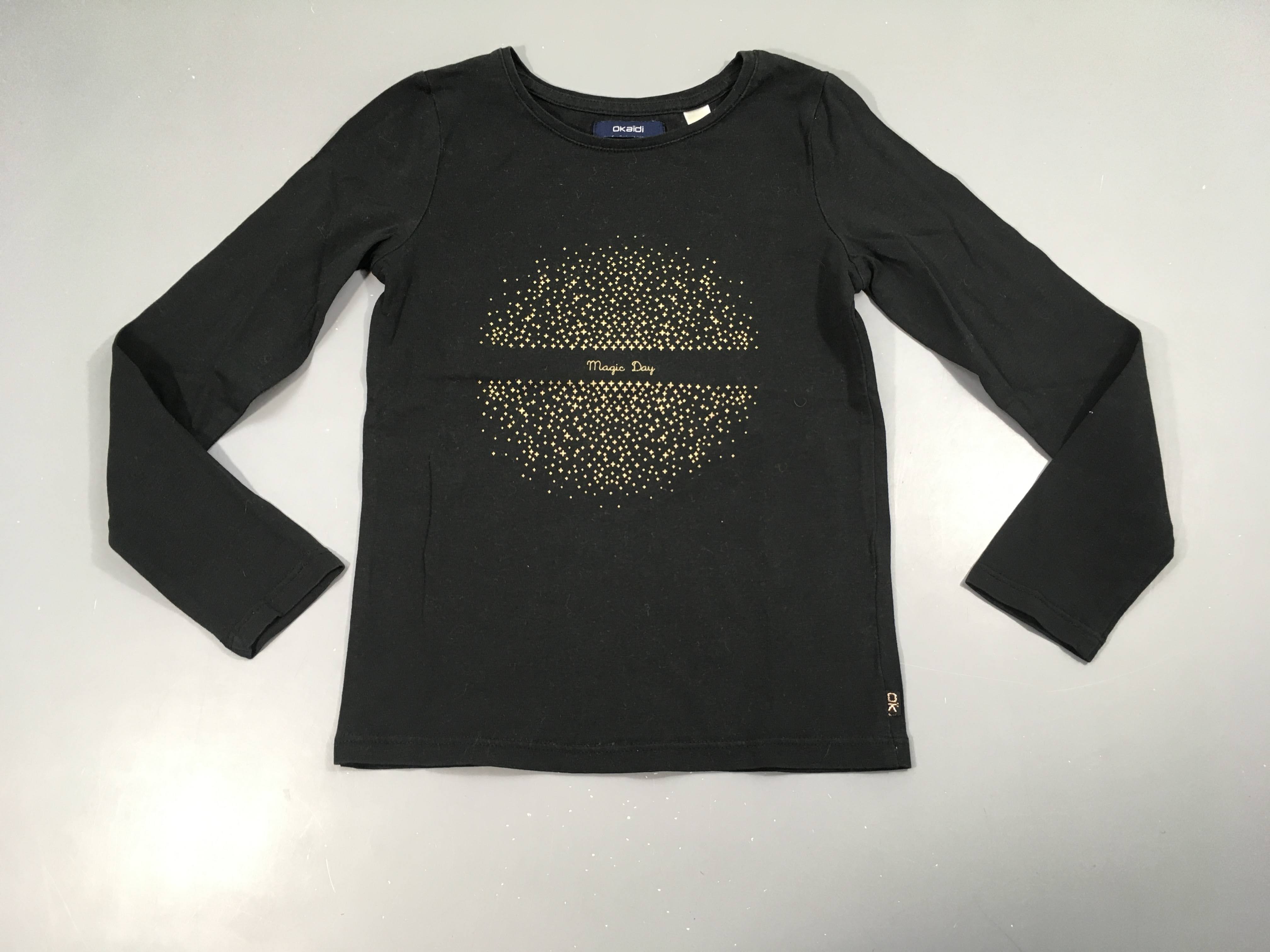 T-shirt m.l noir Magic Day doré