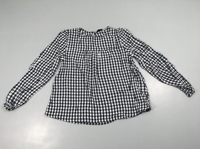 Blouse ml vichy blanc-bleu, moins cher chez Petit Kiwi