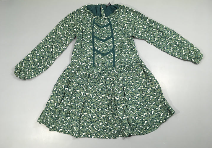 Robe m.l verte doublée jersey, moins cher chez Petit Kiwi