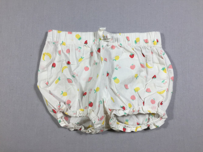 Culotte bouffante blanche  - fruits, moins cher chez Petit Kiwi