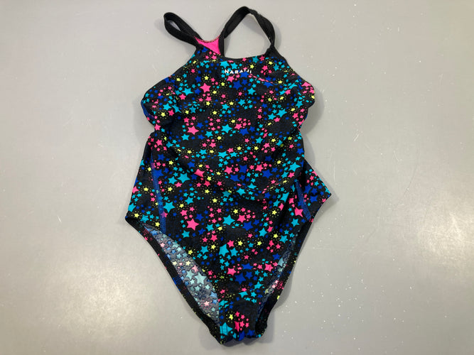 Maillot noir , étoiles fluo, moins cher chez Petit Kiwi