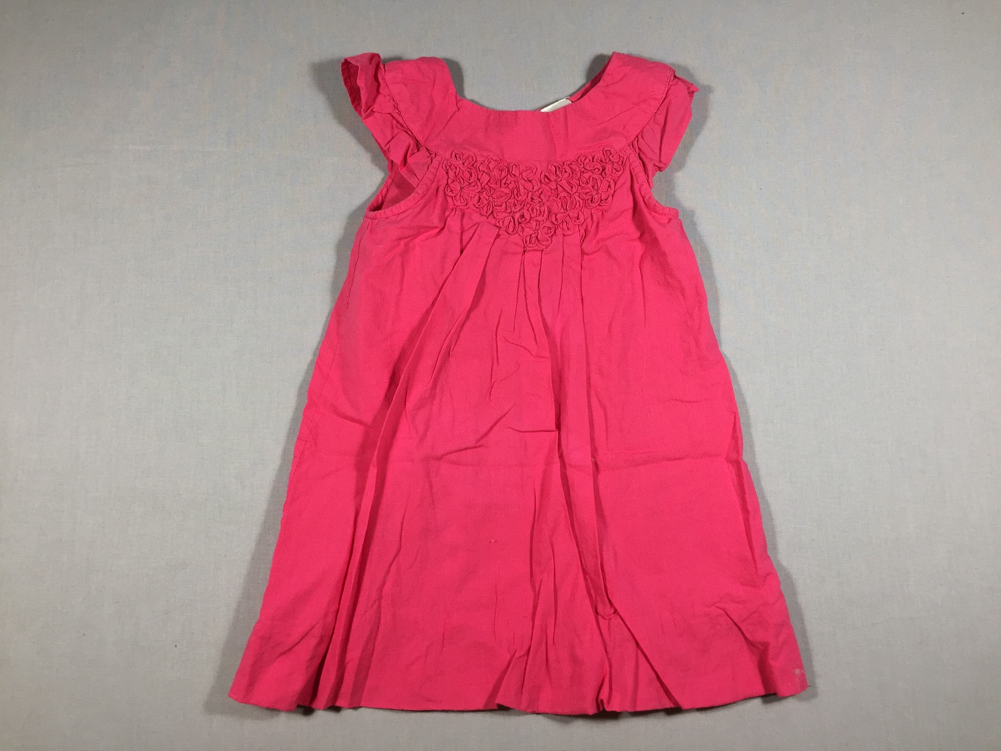 Robe m.c fushia - fleurs dans le même tissus