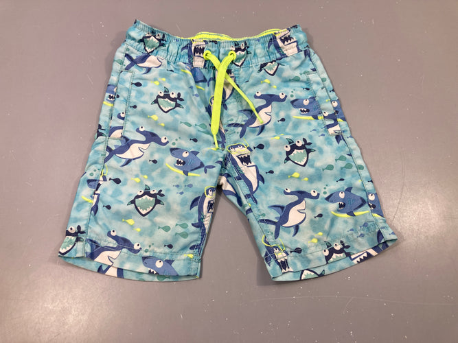 Maillot short bleu clair , animaux marin ( requins, ...), moins cher chez Petit Kiwi