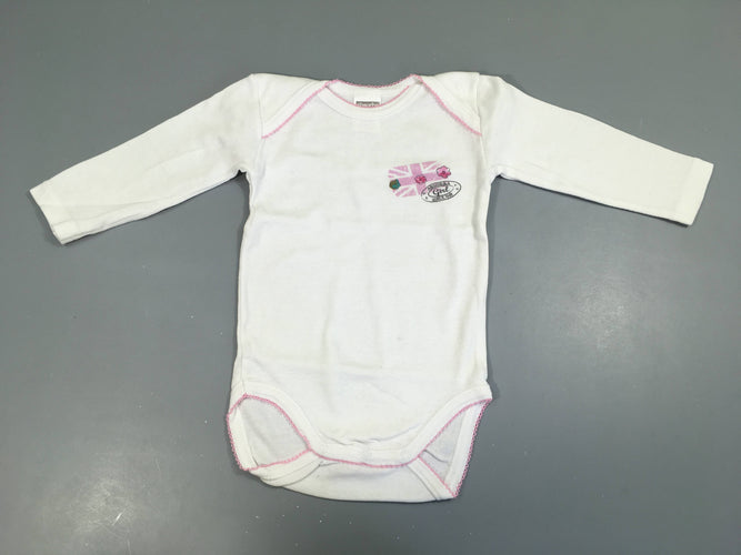 Body m.l blanc/rose drapeau, moins cher chez Petit Kiwi