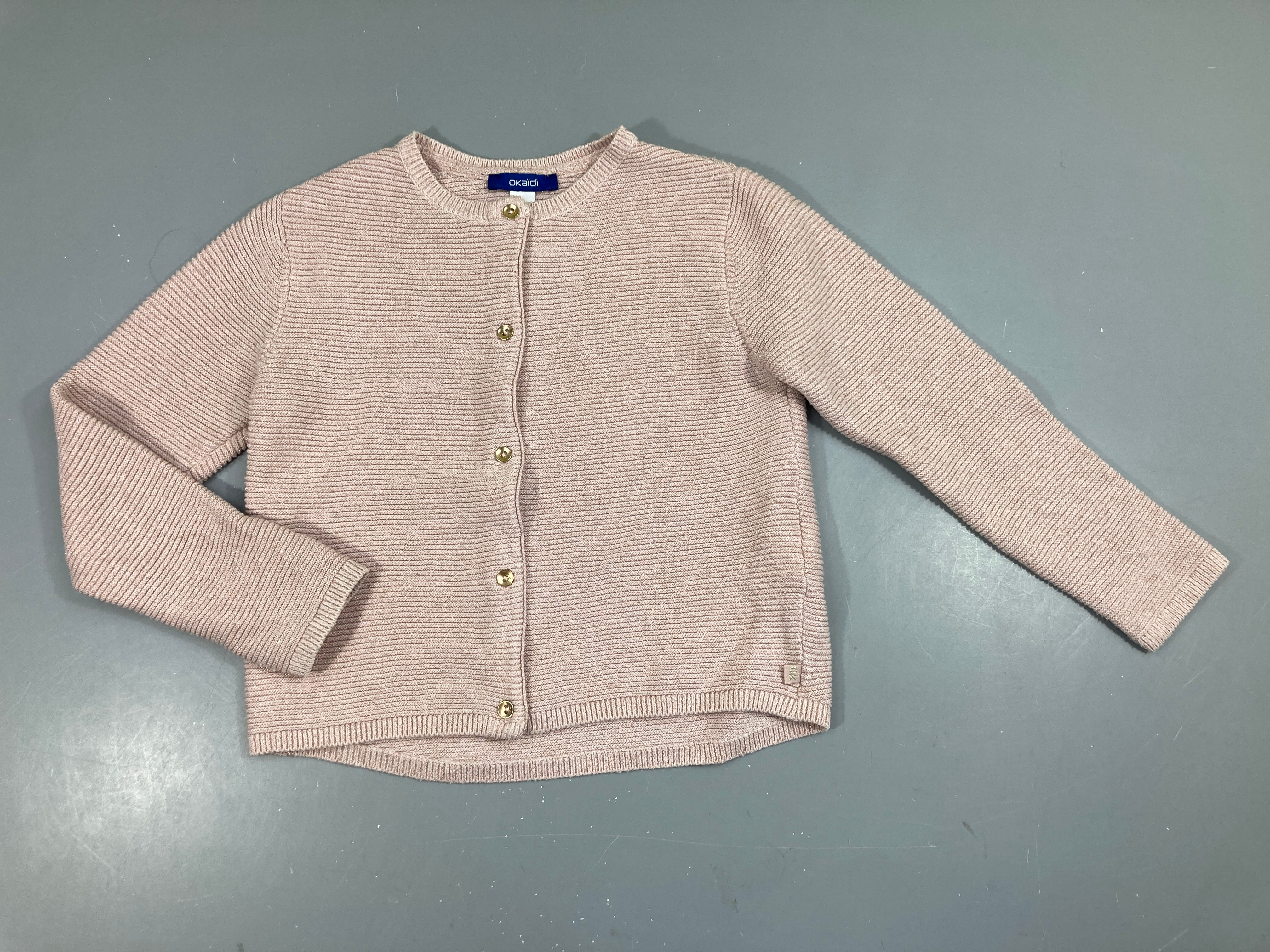 Gilet côtes rose irisé