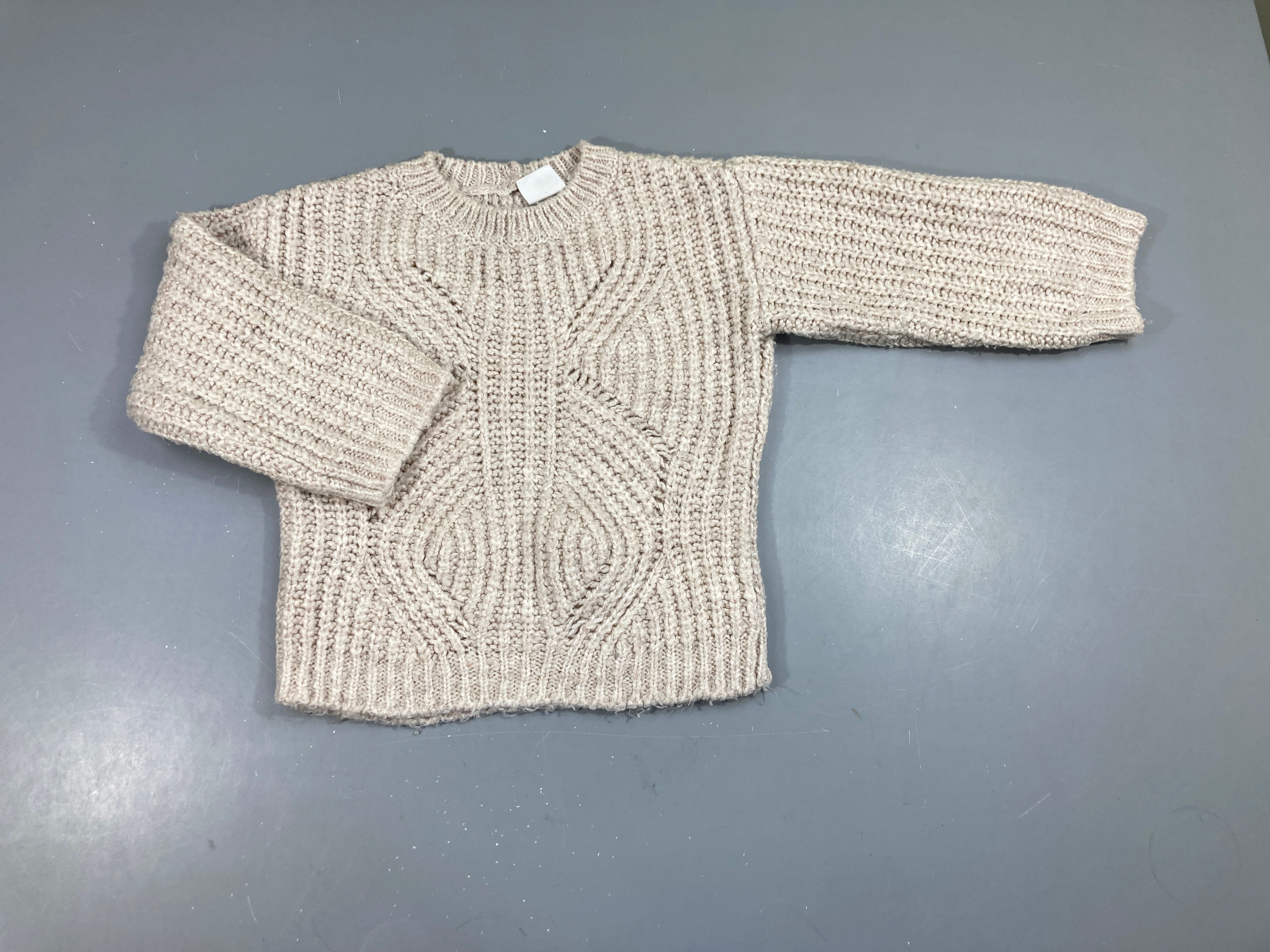 Pull épais ecru, un peu bouloché