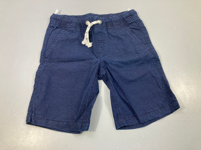 Bermuda bleu marine rayé blanc, moins cher chez Petit Kiwi