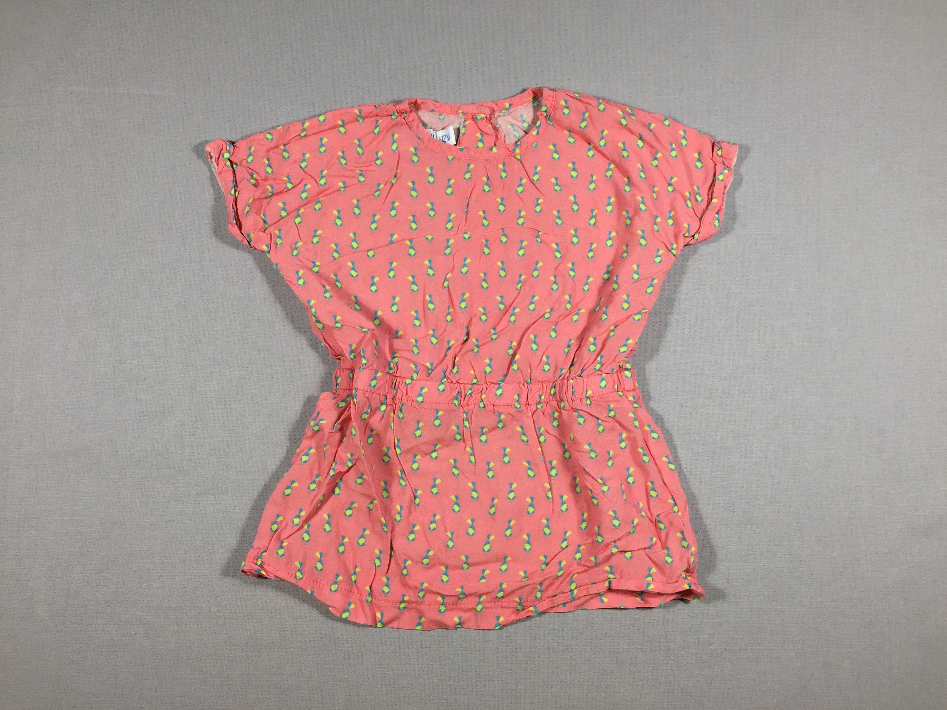 Robe m.c rose - motifs poules