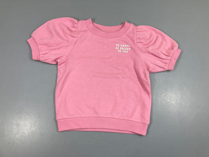 Sweat m.c rose Be happy, moins cher chez Petit Kiwi