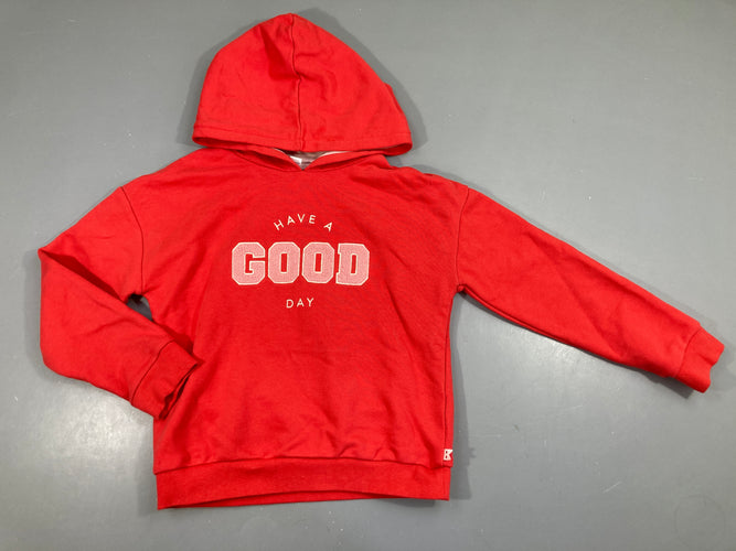 Sweat à capuche corail Good relief, moins cher chez Petit Kiwi