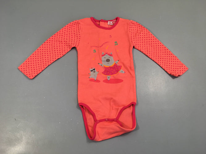 Body m.l saumon pois danseurs, moins cher chez Petit Kiwi