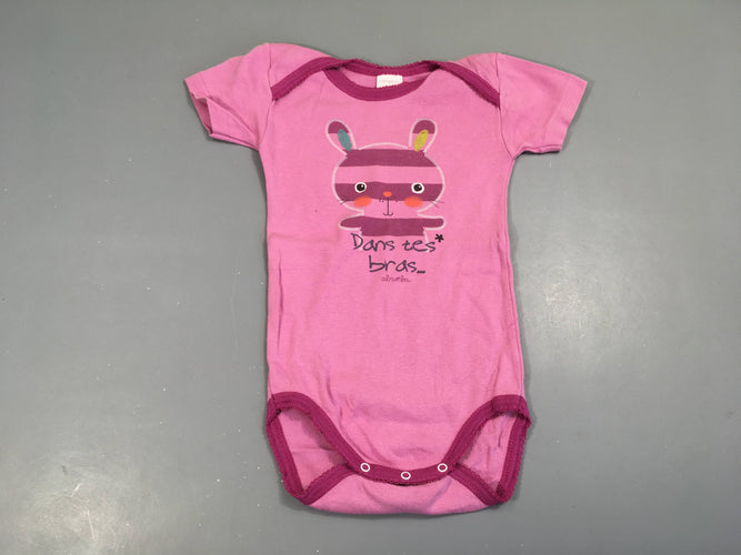 Body m.c mauve lapin, moins cher chez Petit Kiwi