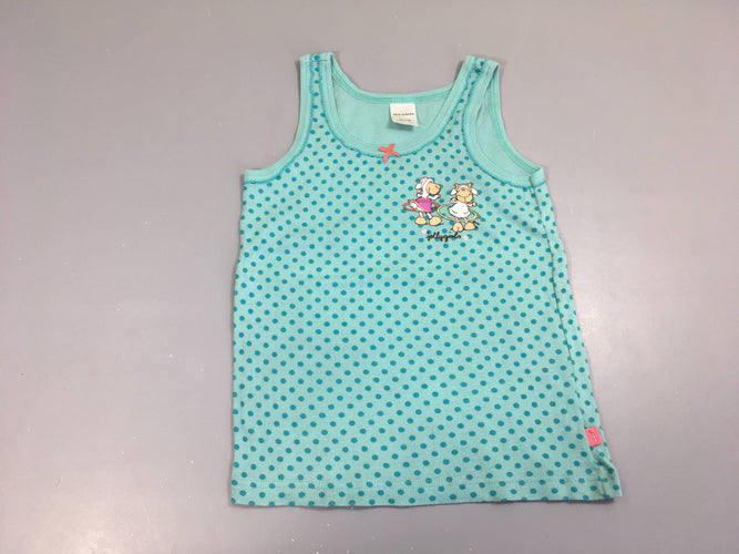 Chemisette s.m verte pois, Schiesser, moins cher chez Petit Kiwi