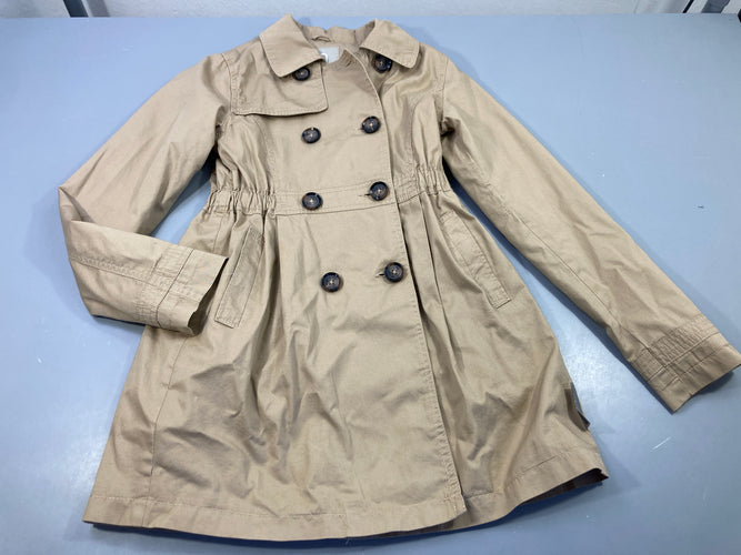 Trench beige, double boutonnage,taché, à relaver, moins cher chez Petit Kiwi
