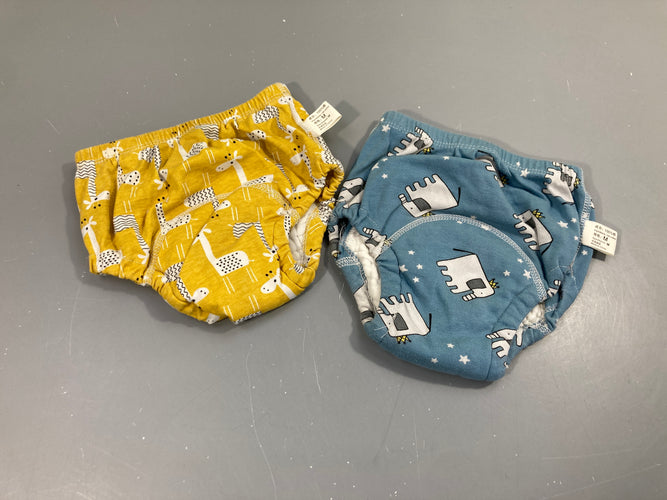 2 Culottes d'apprentissage Taille M : 10-18kg Elélphant/Girafes -Culottes de mômes, moins cher chez Petit Kiwi