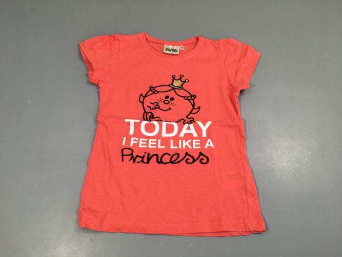 T-shirt m.c rose Princess, Monsieur-Madame, moins cher chez Petit Kiwi
