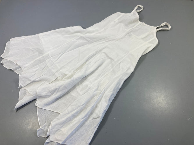 Robe blanche  à bretelles Blanc Nil, moins cher chez Petit Kiwi