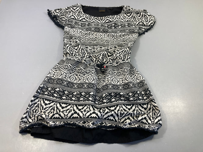 Robe m.c fluide Beckaro noir et blanc, moins cher chez Petit Kiwi