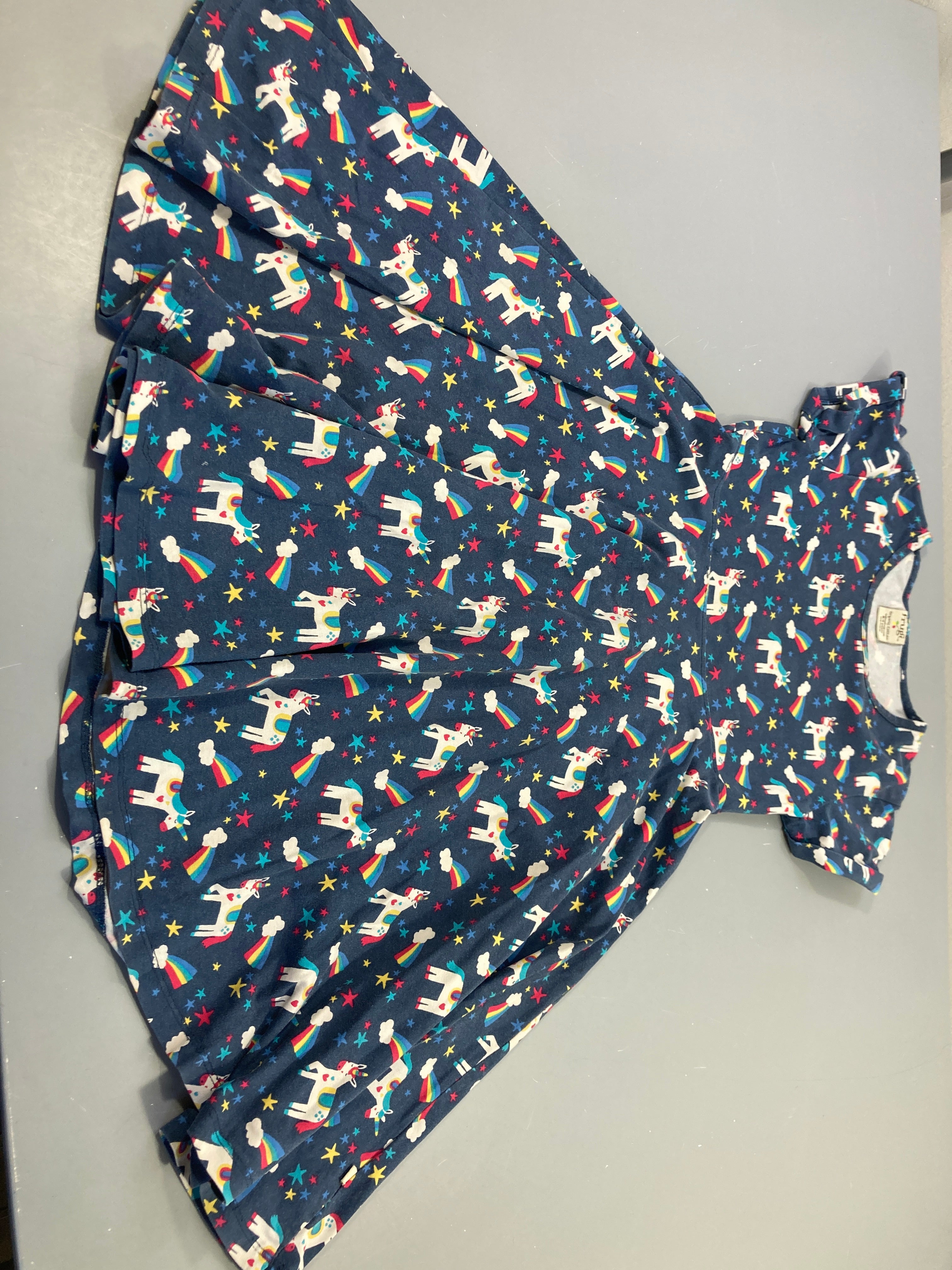 Robe m.c bleue , licornes