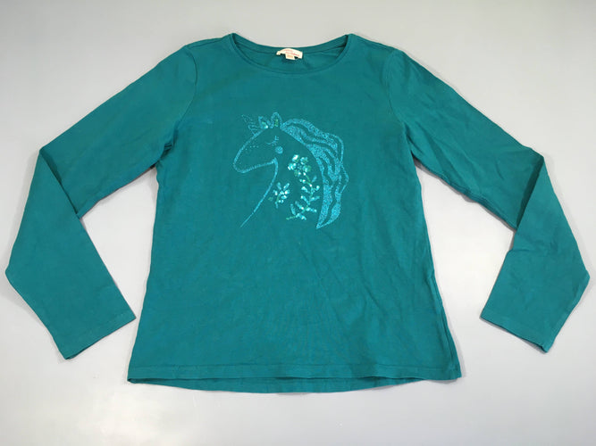 T-shirt m.l vert licorne, moins cher chez Petit Kiwi