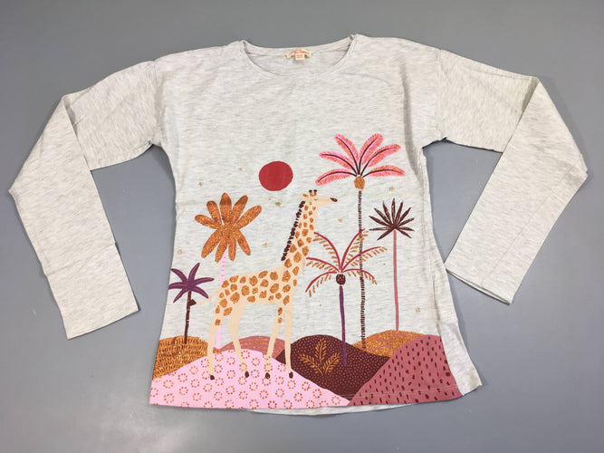 T-shirt m.l gris flammé girafe, moins cher chez Petit Kiwi