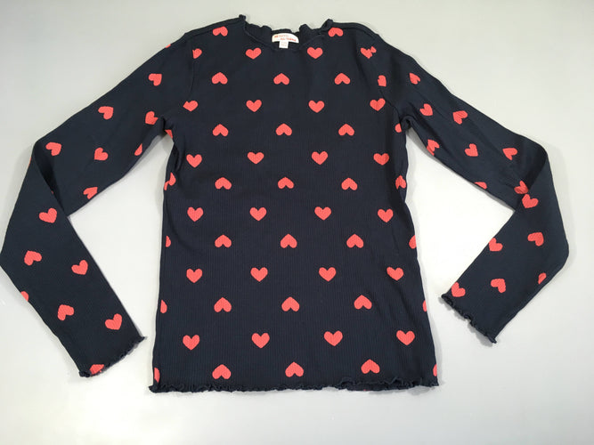 T-shirt m.l côtes blei coeurs, moins cher chez Petit Kiwi
