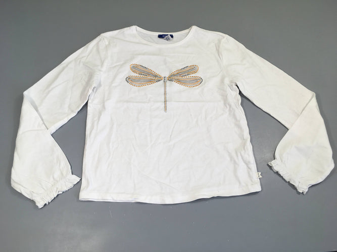 T-shirt m.l blanc libellule, moins cher chez Petit Kiwi