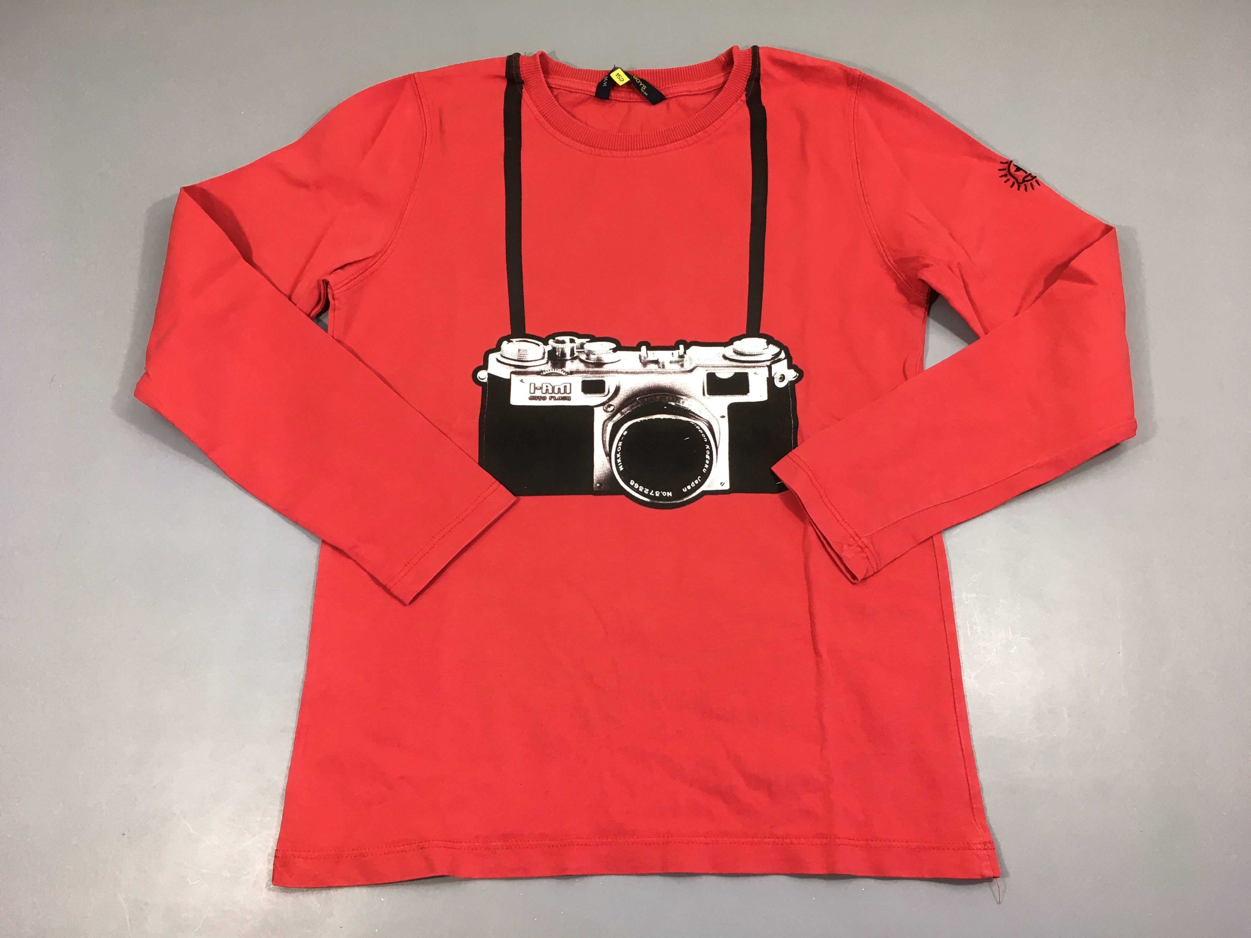 T-shirt m.l rouge appareil photo