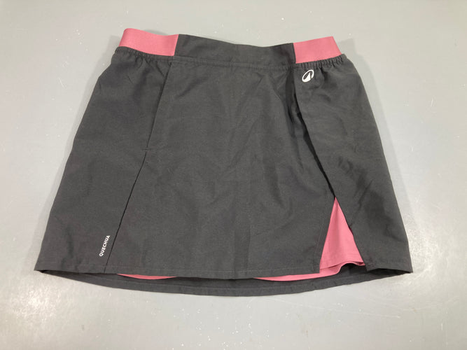 Jupe short gris foncé/rose, moins cher chez Petit Kiwi